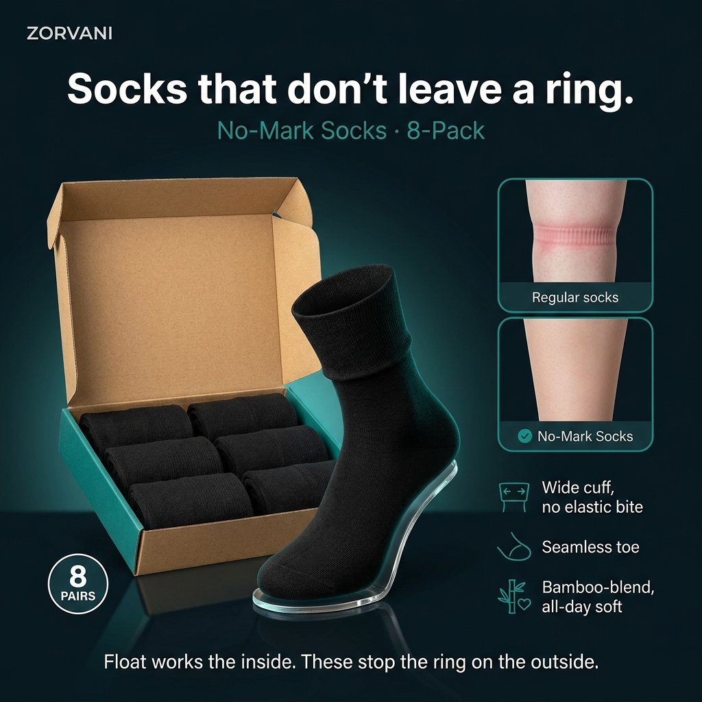 Zorvani No-Mark Socks · 8-Pack